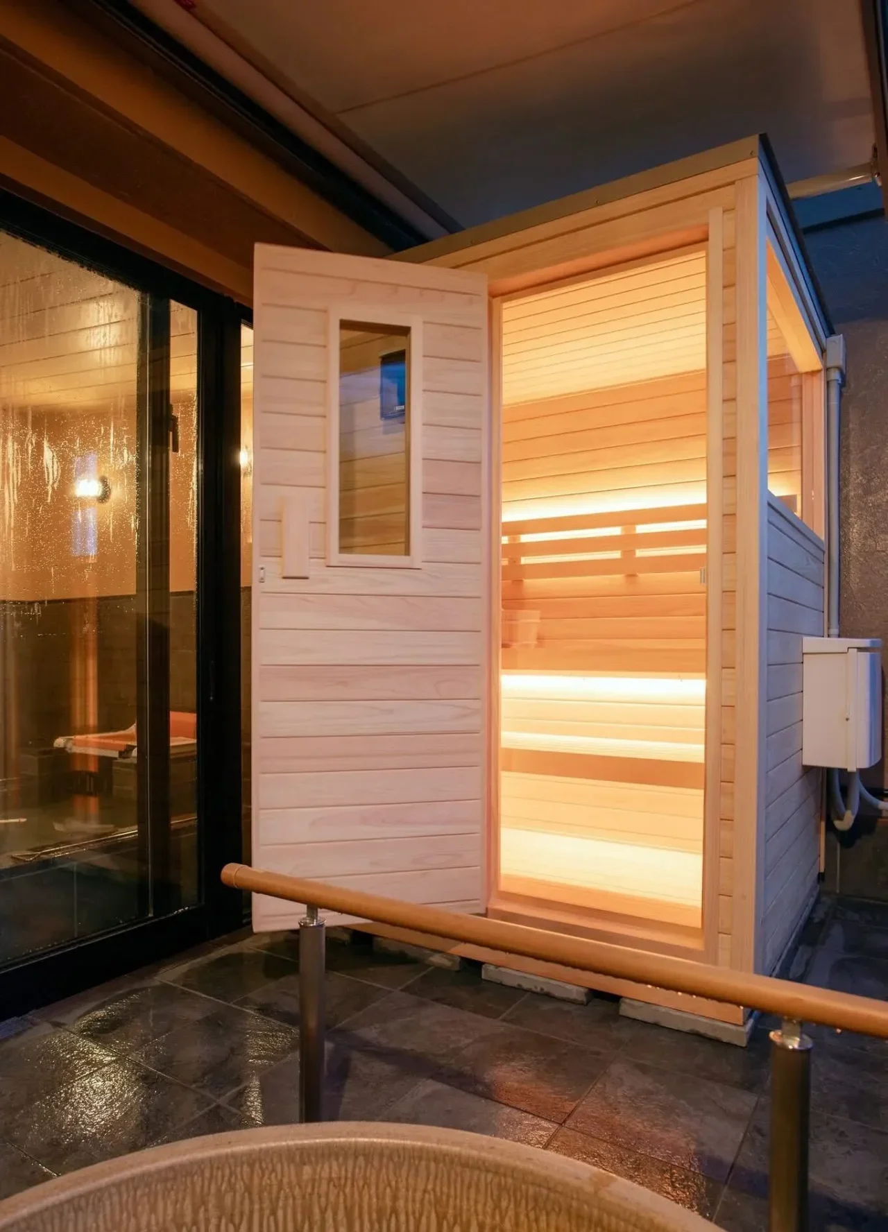 Sauna interior detail