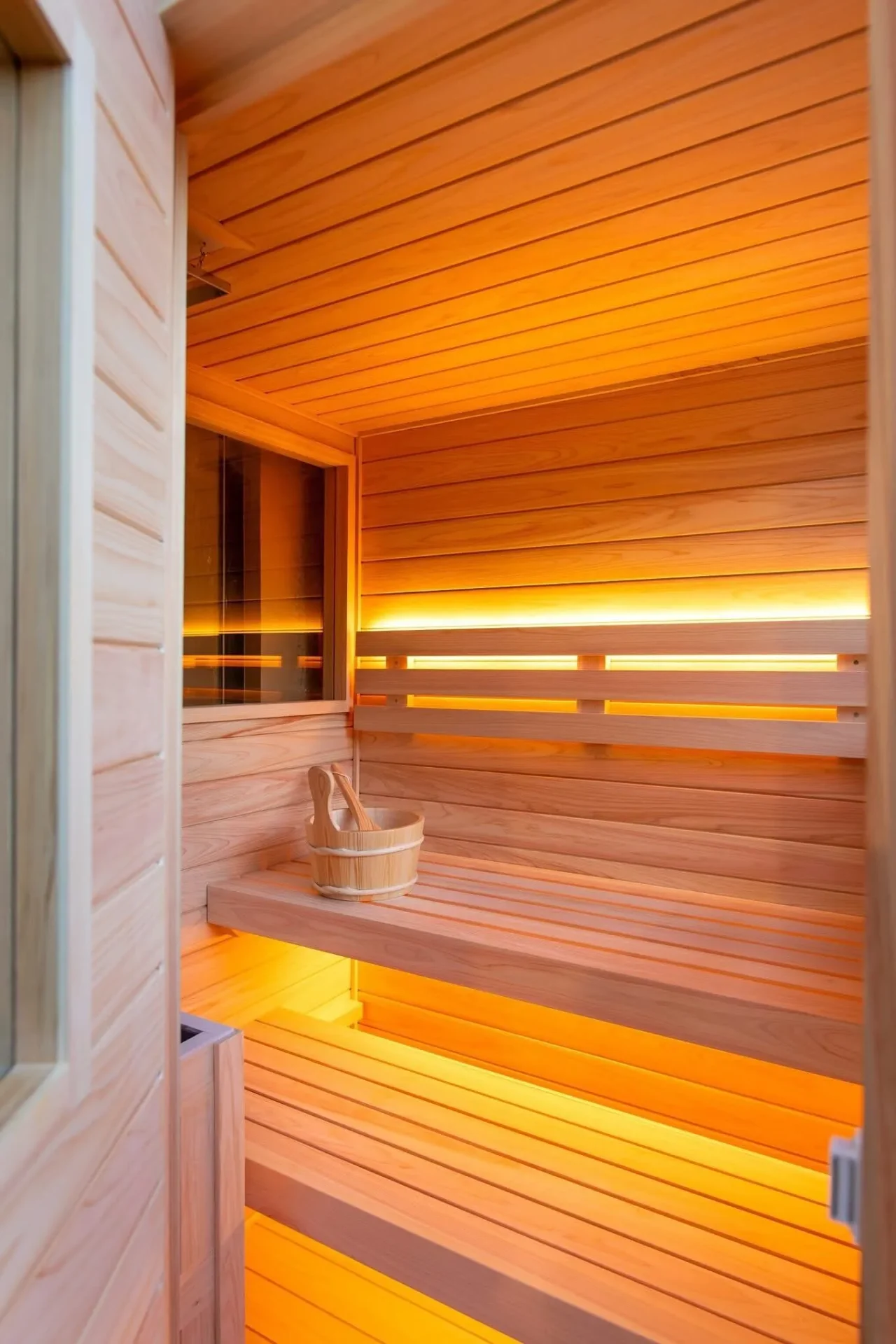 Sauna exterior or installation detail